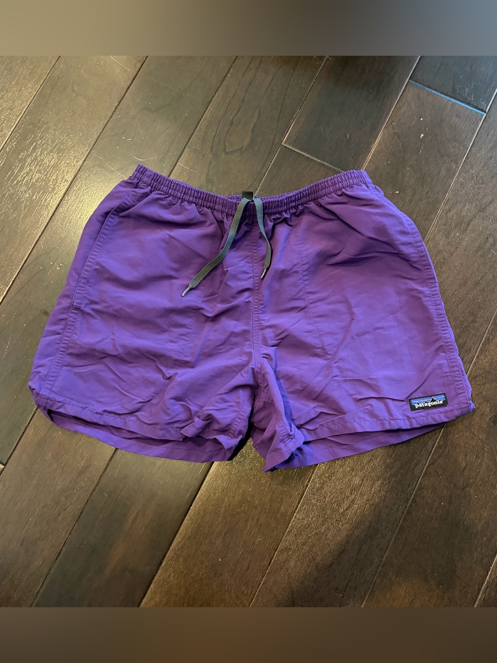 Patagonia Baggies Shorts 4” Mens Medium Purple Nylon Swim Hiking Drawstring